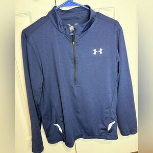 Under Armour Blue Quarter-Zip Sweatshirt

wears like a "medium "compression